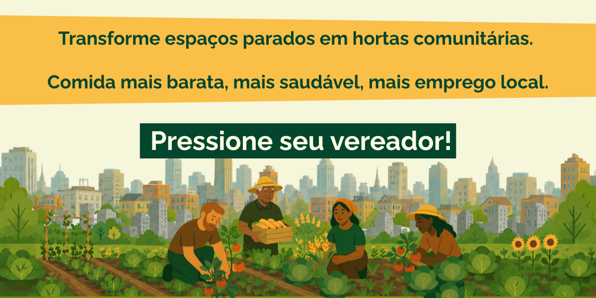 Regulamente a agricultura urbana por comida acessível