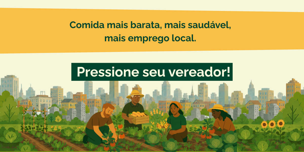 Regulamente a agricultura urbana por comida acessível